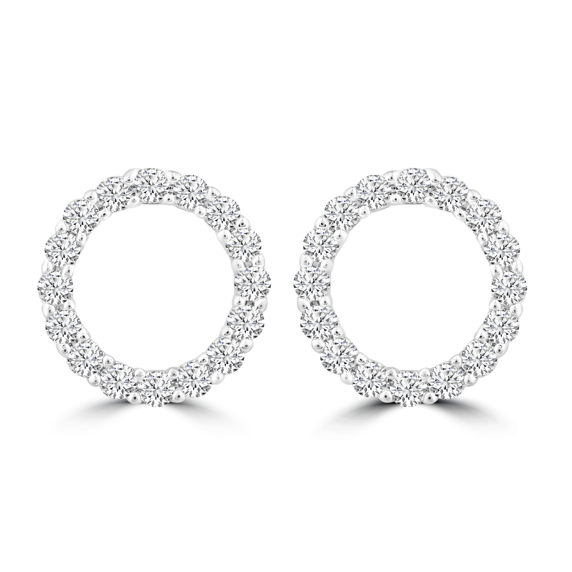 Diamond Fashion Earrings with 0.20ct Diamonds in 9K White Gold - EF-5954-W