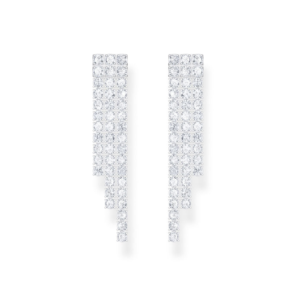 THOMAS SABO Earrings in waterfall design with white zirconia