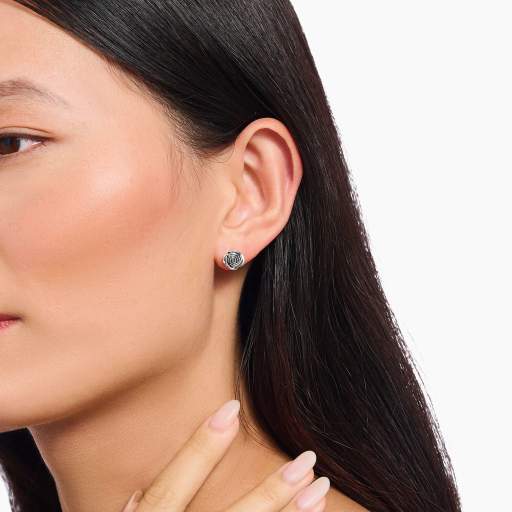 THOMAS SABO Midnight Rose ear studs