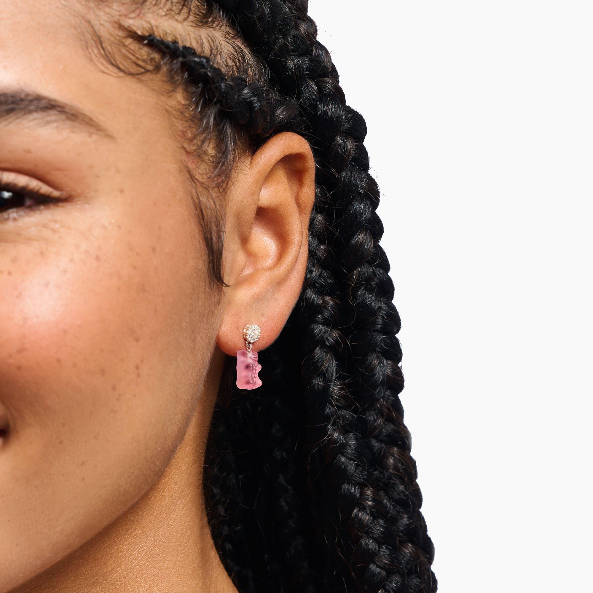THOMAS SABO Ear Studs with Pink Goldbears