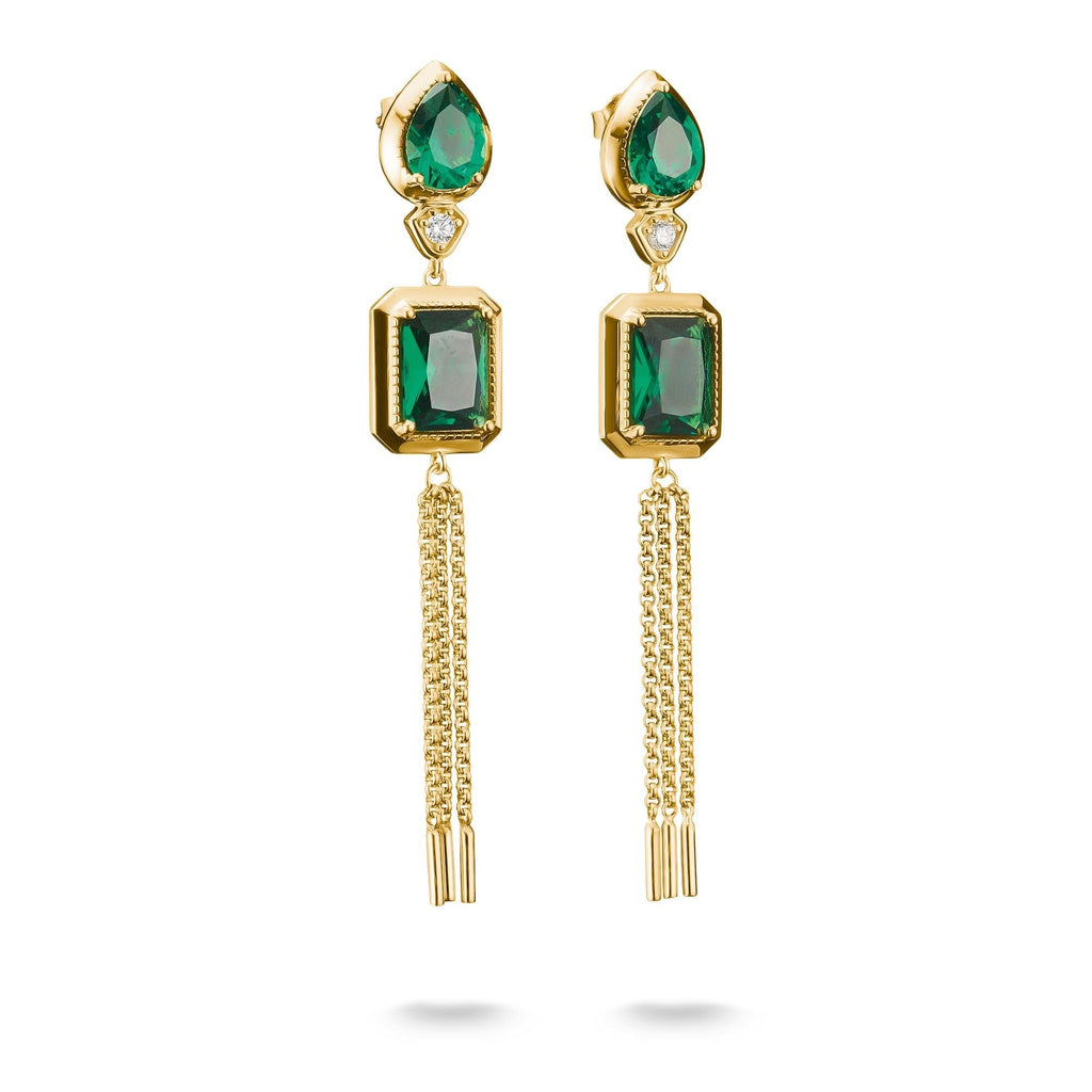 THOMAS SABO Earrings with Green Stones