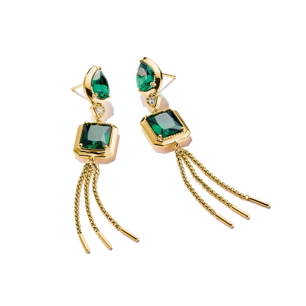 THOMAS SABO Earrings with Green Stones
