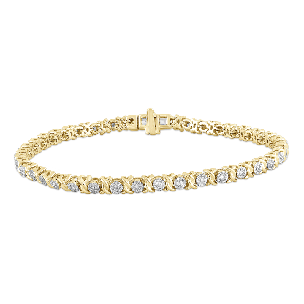 Bracelet with 0.50ct Diamonds in 9K Yellow Gold