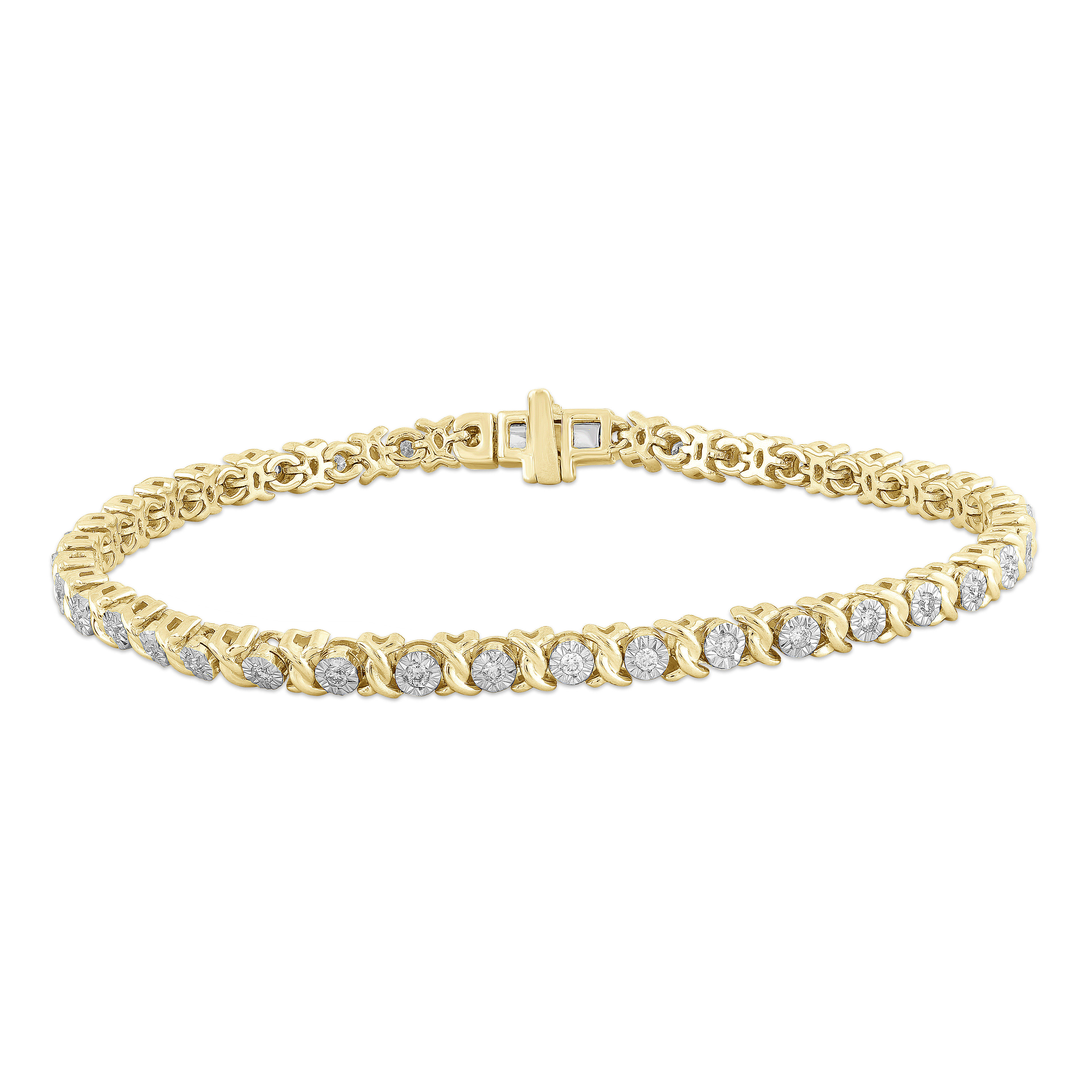 Bracelet with 0.50ct Diamonds in 9K Yellow Gold