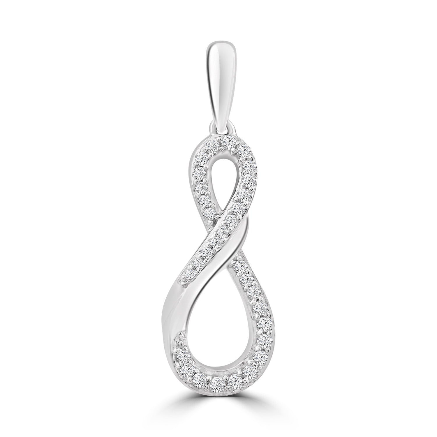 Pendant with 0.10ct Diamonds in 9K White Gold