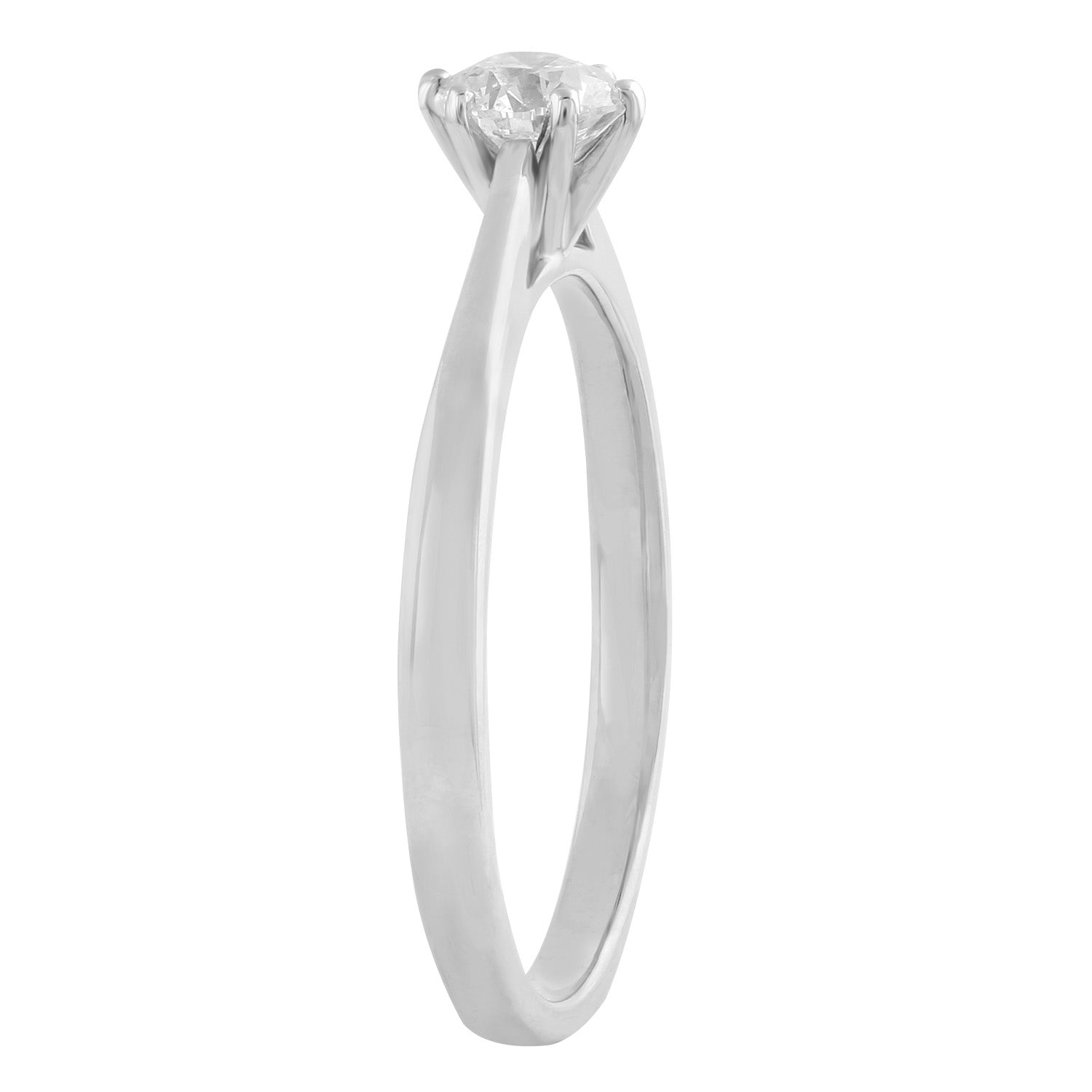 Solitaire Ring with 0.50ct Diamonds in 9K White Gold