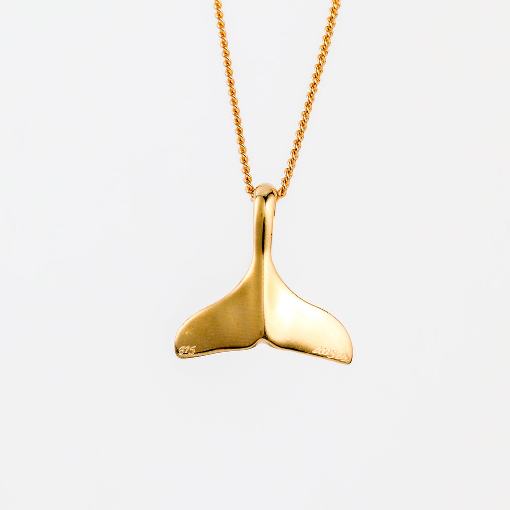 Coral Bay Jewels – Yellow Gold Whale Tail Pendant