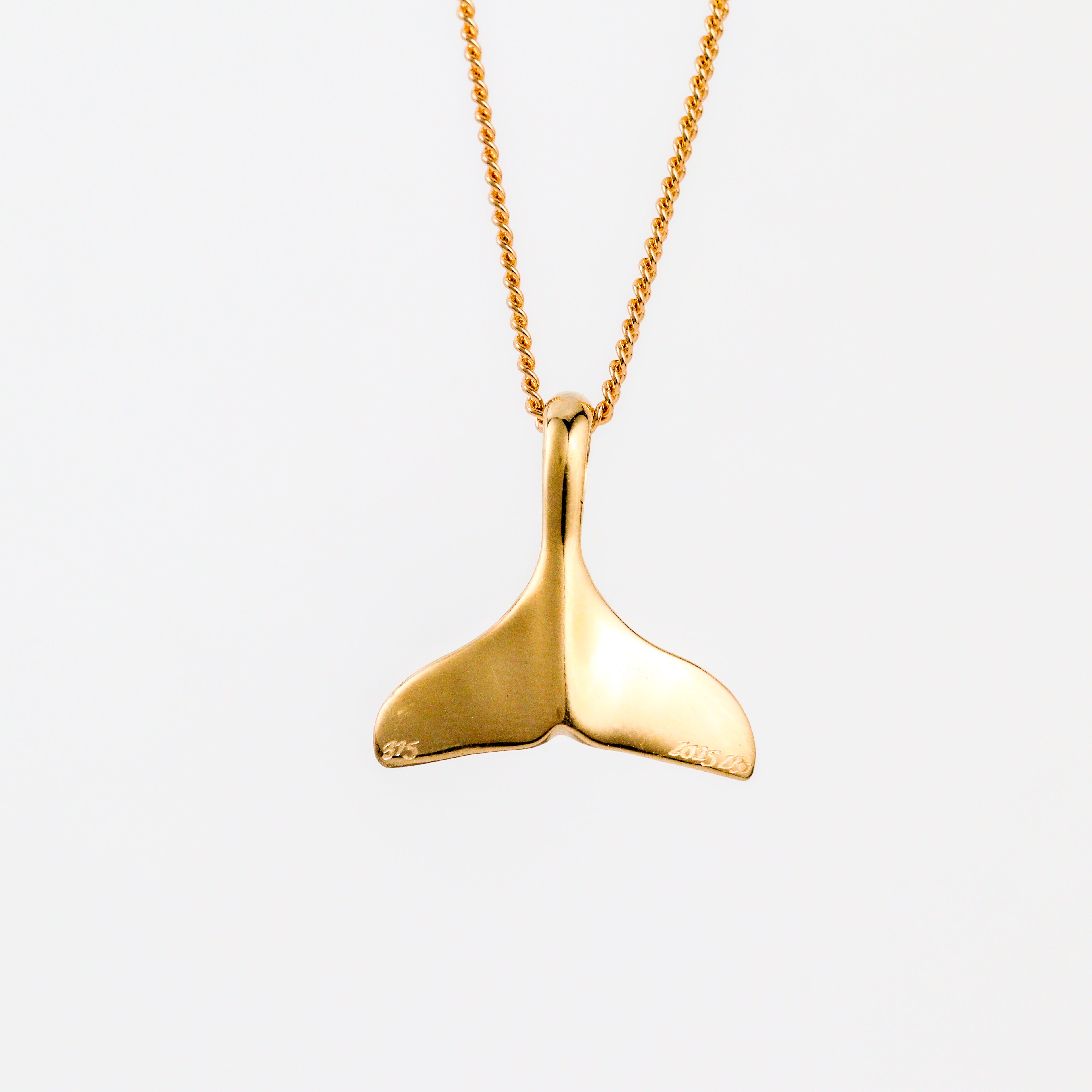 Coral Bay Jewels – Yellow Gold Whale Tail Pendant