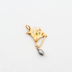 Coral Bay Jewels – Yellow Gold Stingray Drop Pearl Pendant