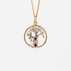 Coral Bay Jewels – Two-Tone Boab Tree Ruby, Diamond & Pearl Pendant