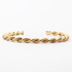 Leon Baker – Yellow Gold Twist Cuff Bangle