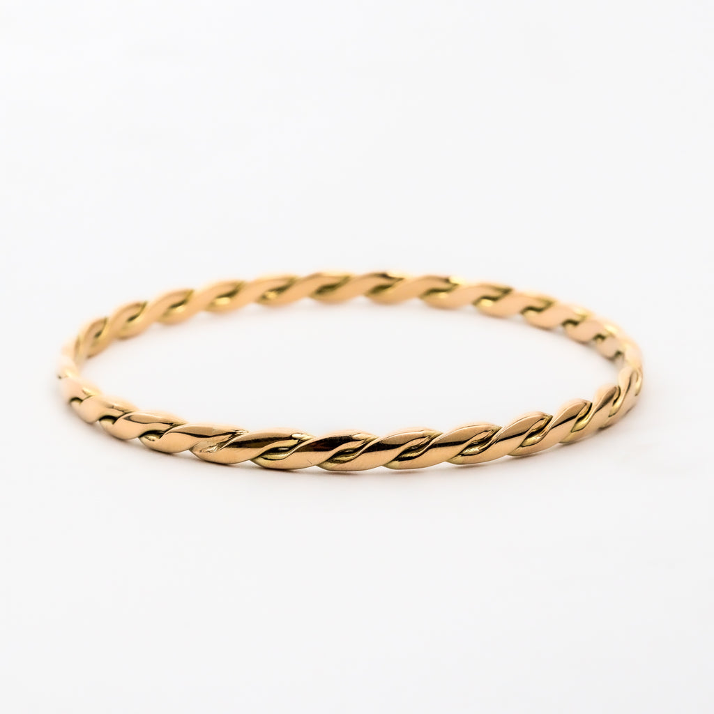 Leon Baker – Yellow Gold Full Twist Bangle