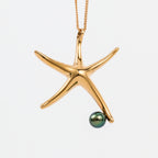 Coral Bay Jewels – Yellow Gold Starfish Abrolhos Pearl Pendant