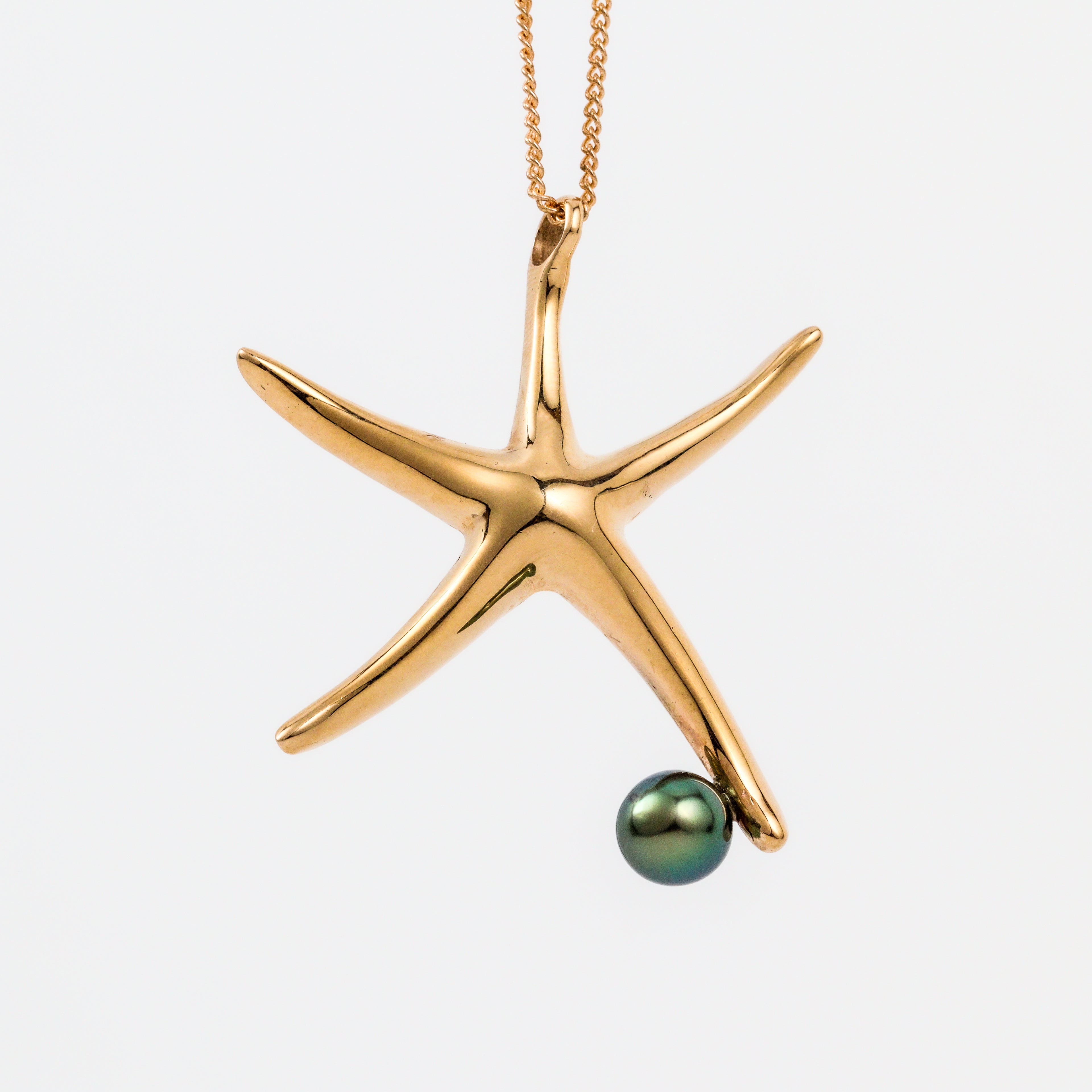 Coral Bay Jewels – Yellow Gold Starfish Abrolhos Pearl Pendant