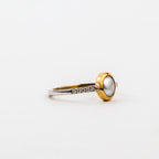 Coral Bay Jewels – White & Yellow Gold Broome Keshi Pearl & Diamond Ring