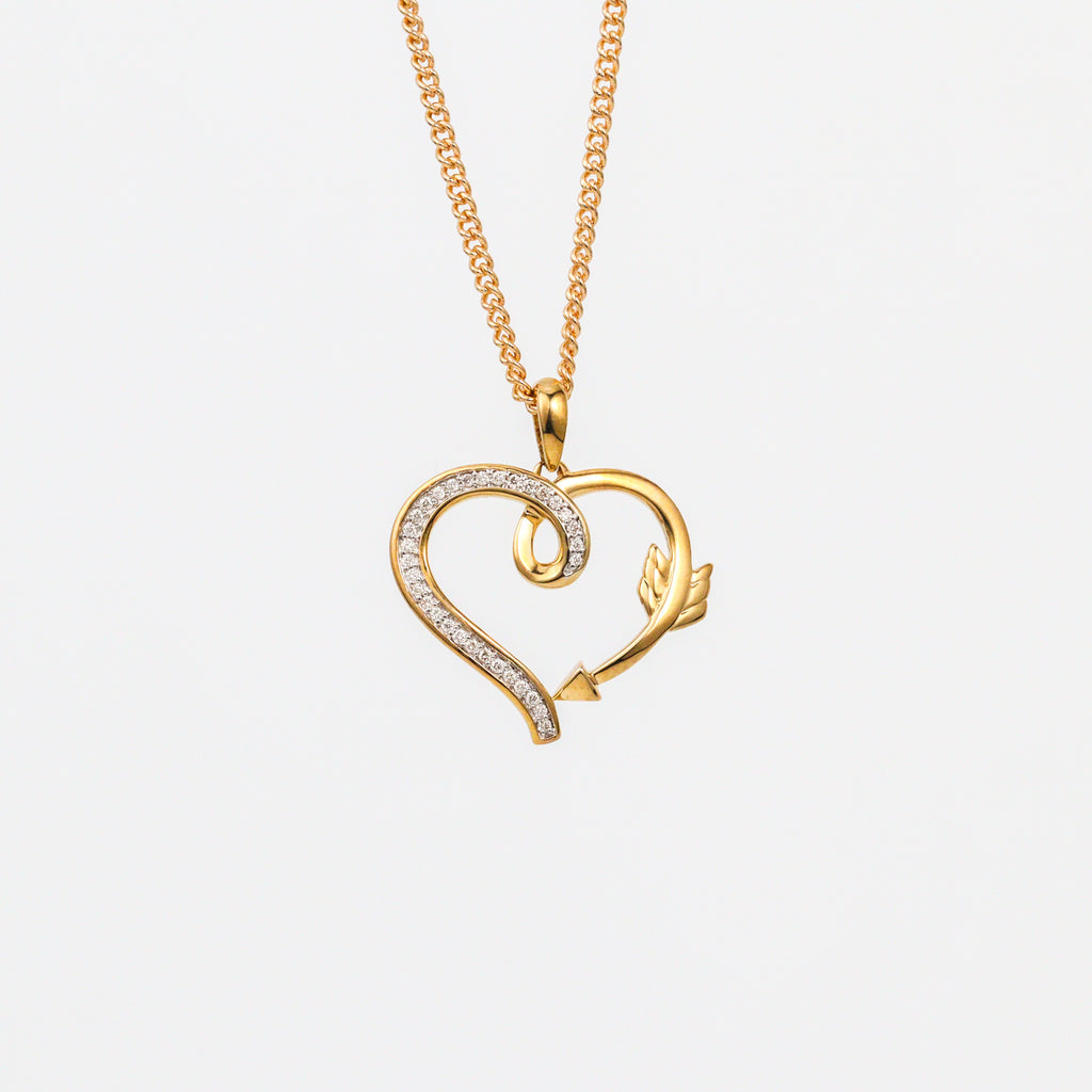 Leon Baker – Yellow Gold Diamond Heart Pendant
