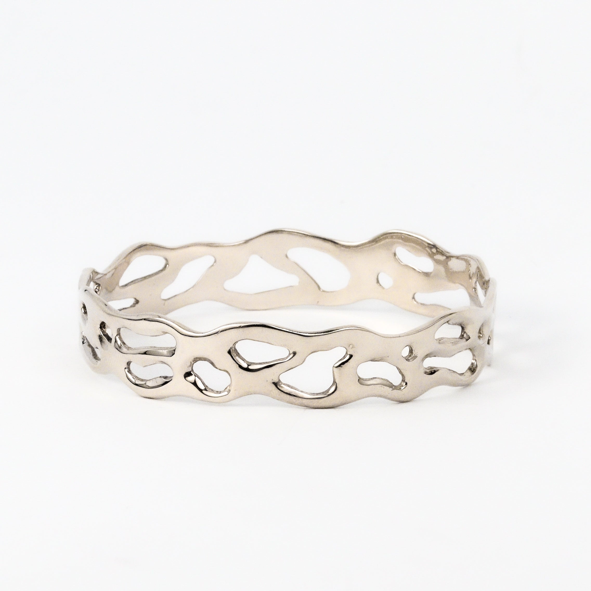 Coral Bay Jewels – “Lana” White Gold Coral Reef Bangle