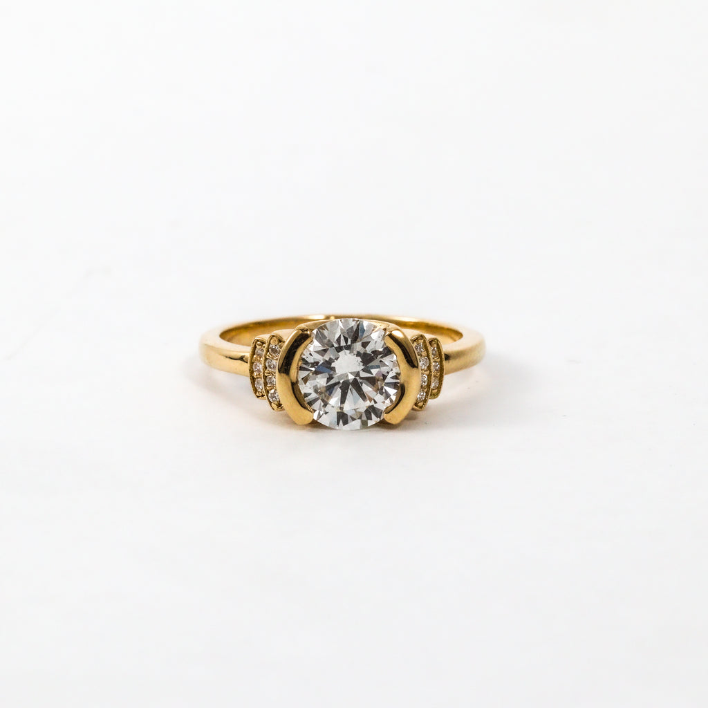 Leon Baker – Yellow Gold 2ct Lab Diamond Ring