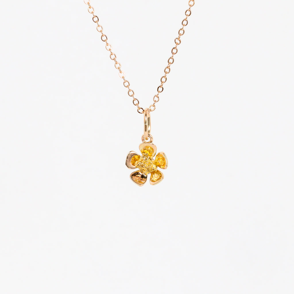 Leon Baker – 9K Yellow Gold Large Geraldton Wax Pendant