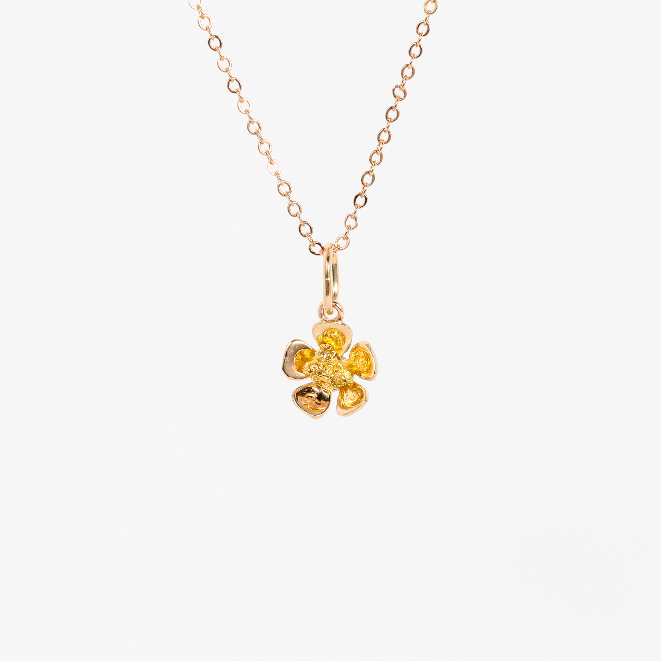 Leon Baker – 9K Yellow Gold Large Geraldton Wax Pendant