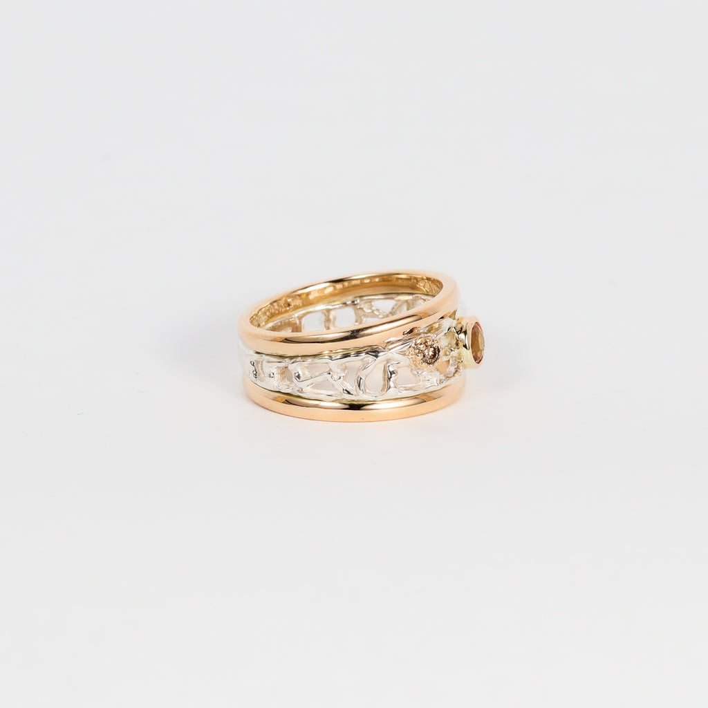 Coral Bay Jewels – Yellow Sapphire & Argyle Diamond Two Tone Ring