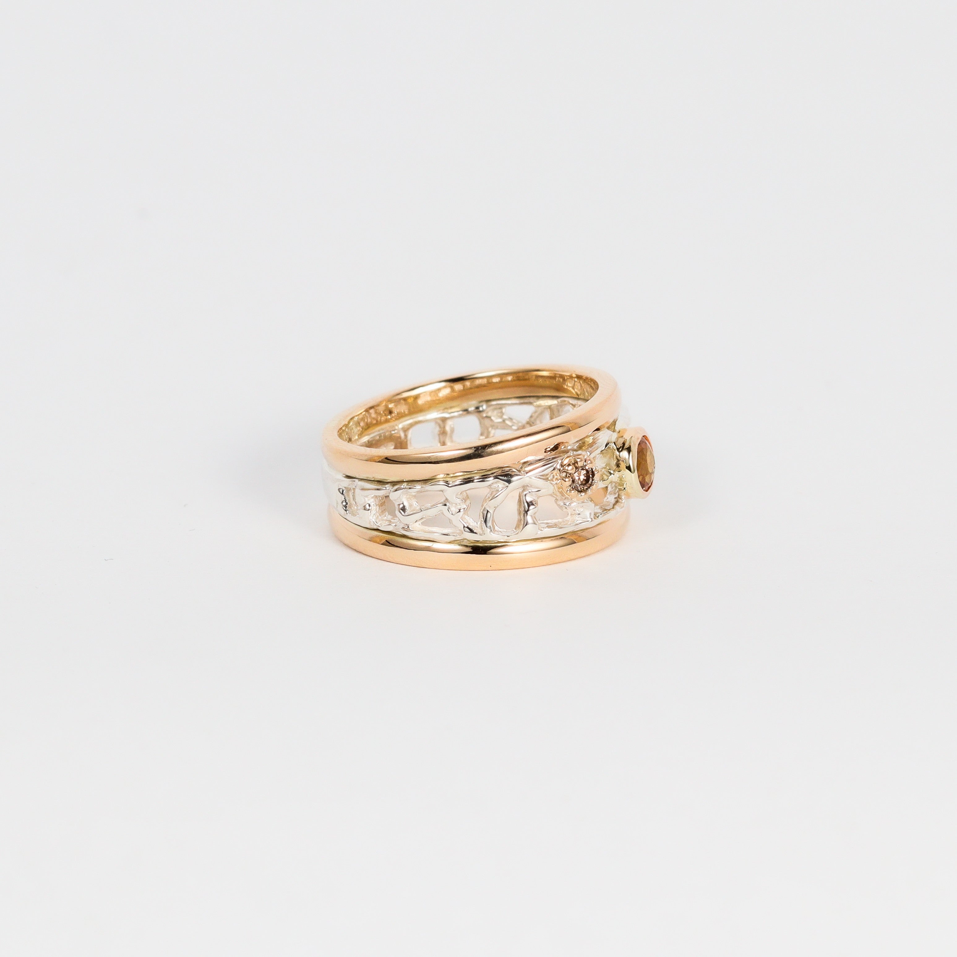 Coral Bay Jewels – Yellow Sapphire & Argyle Diamond Two Tone Ring