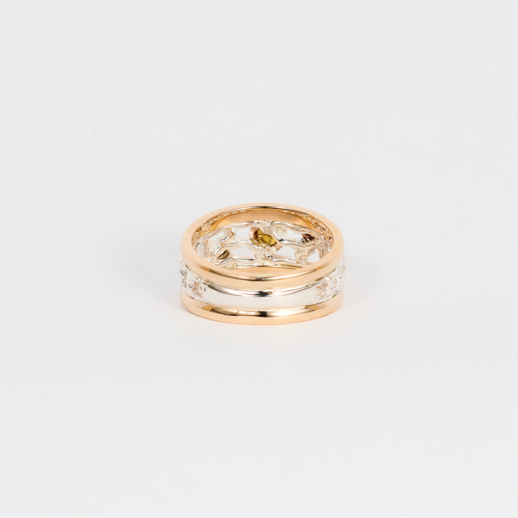 Coral Bay Jewels – Yellow Sapphire & Argyle Diamond Two Tone Ring