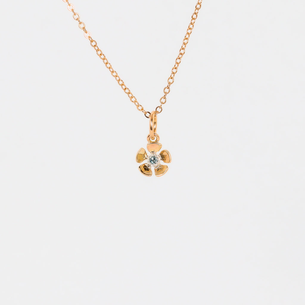 Leon Baker – Small Geraldton Wax Blue Topaz Charm