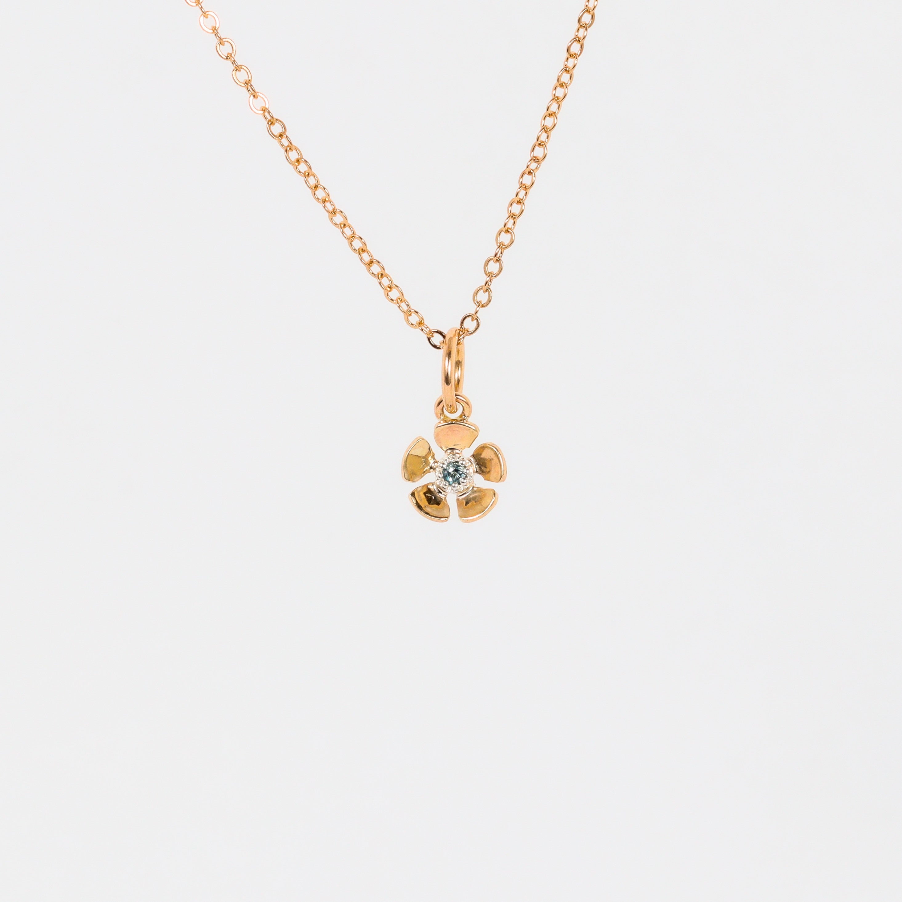 Leon Baker – Small Geraldton Wax Blue Topaz Charm