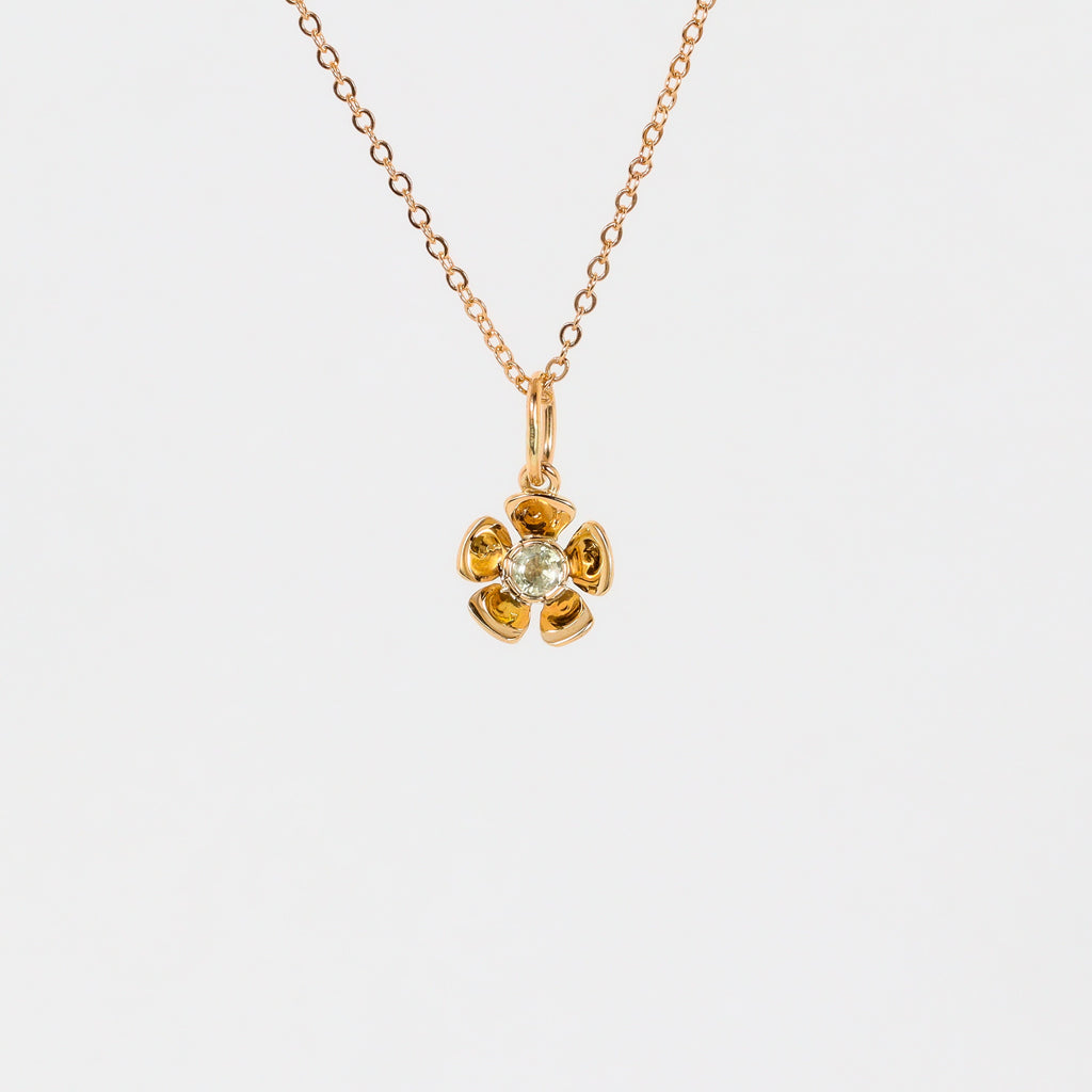 Leon Baker – Large Geraldton Wax Green Sapphire Charm