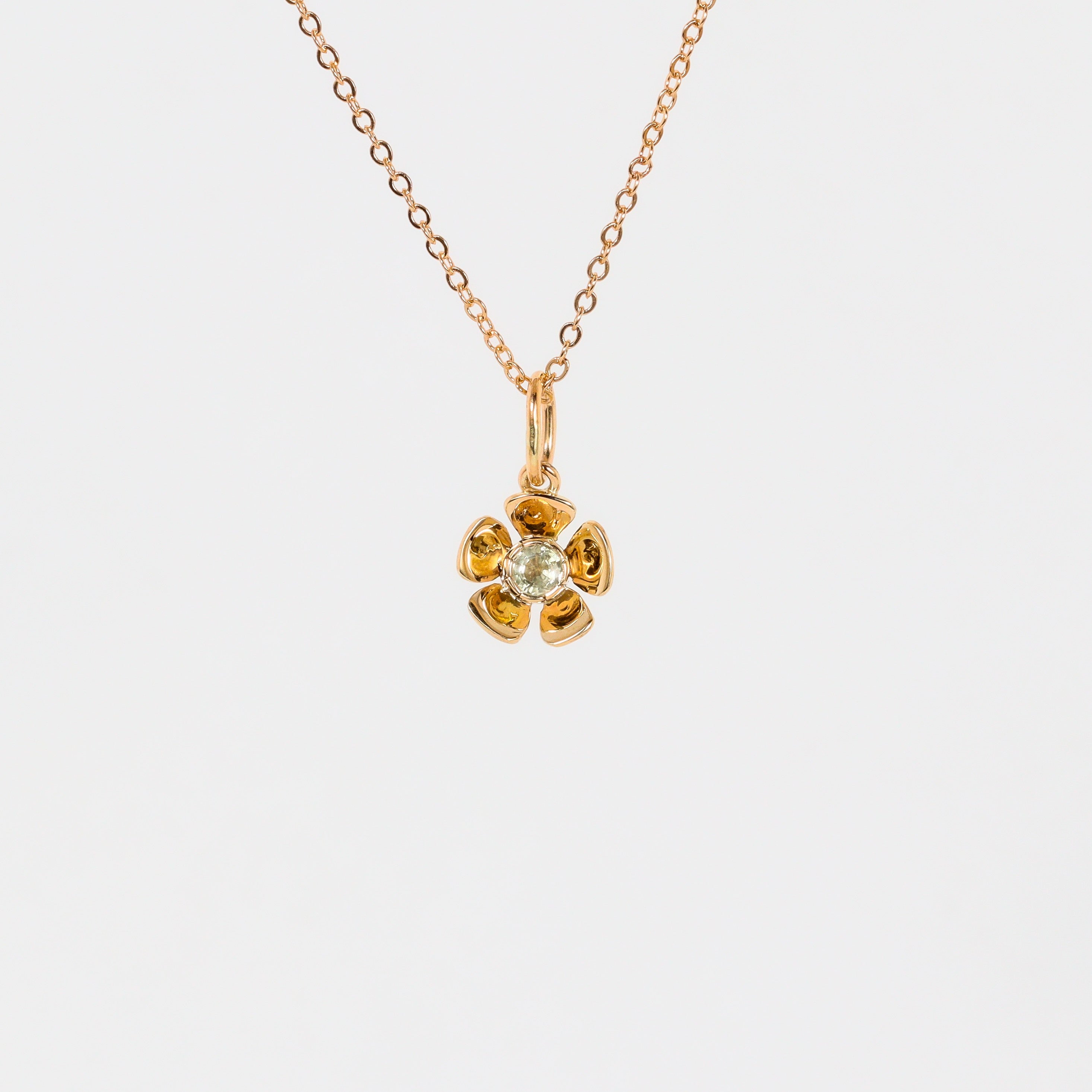 Leon Baker – Large Geraldton Wax Green Sapphire Charm