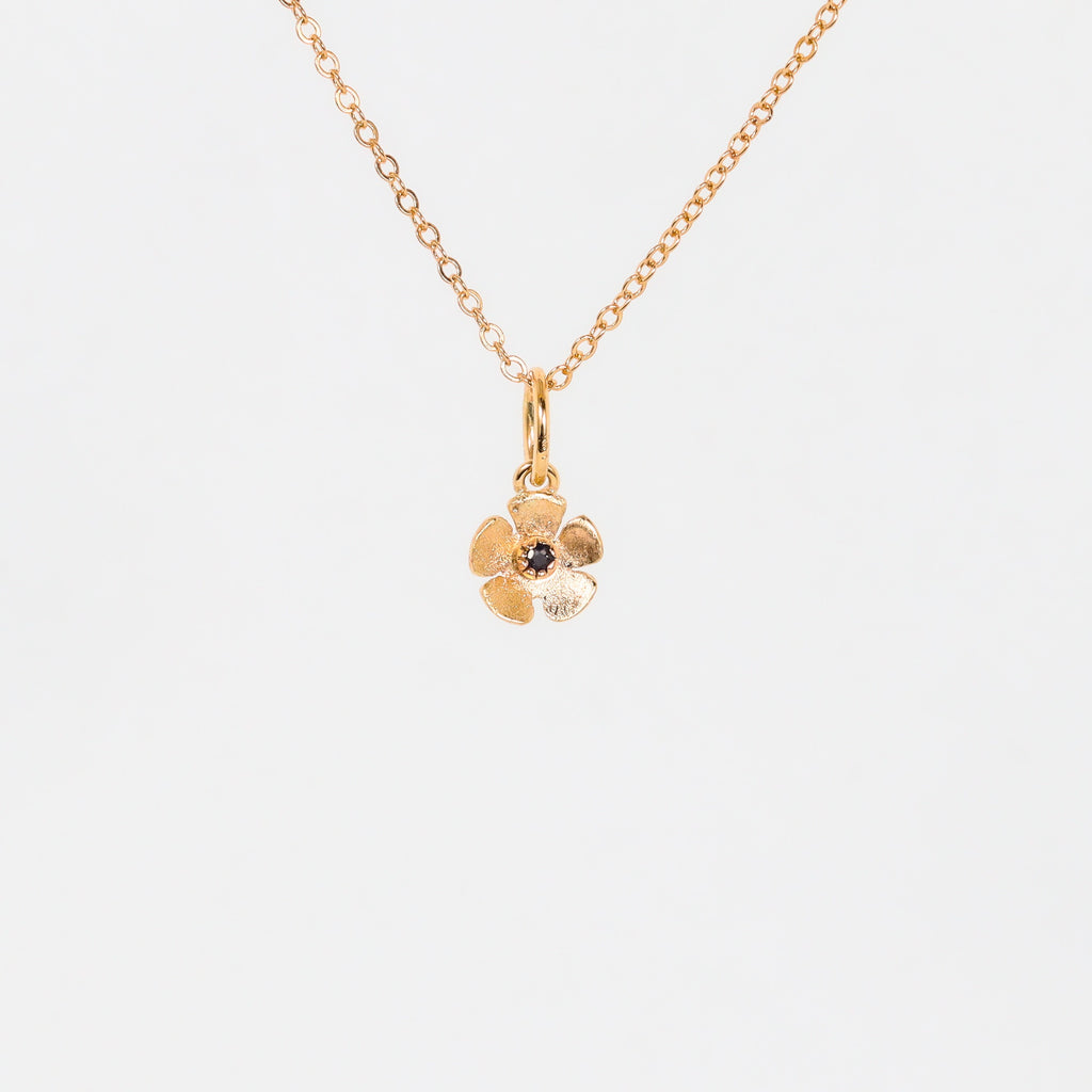 Leon Baker – Small Geraldton Wax Blue Sapphire Charm