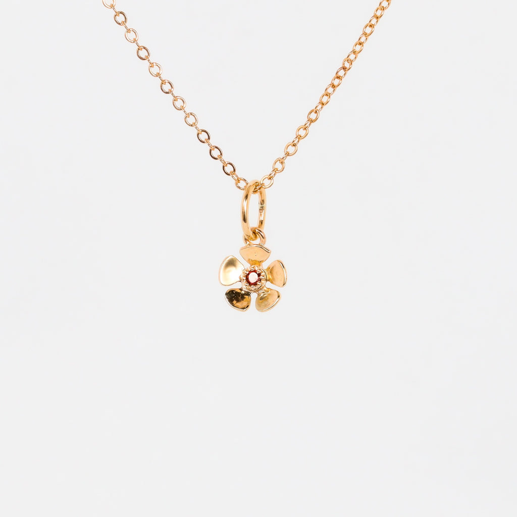 Leon Baker – Small Geraldton Wax Garnet Charm