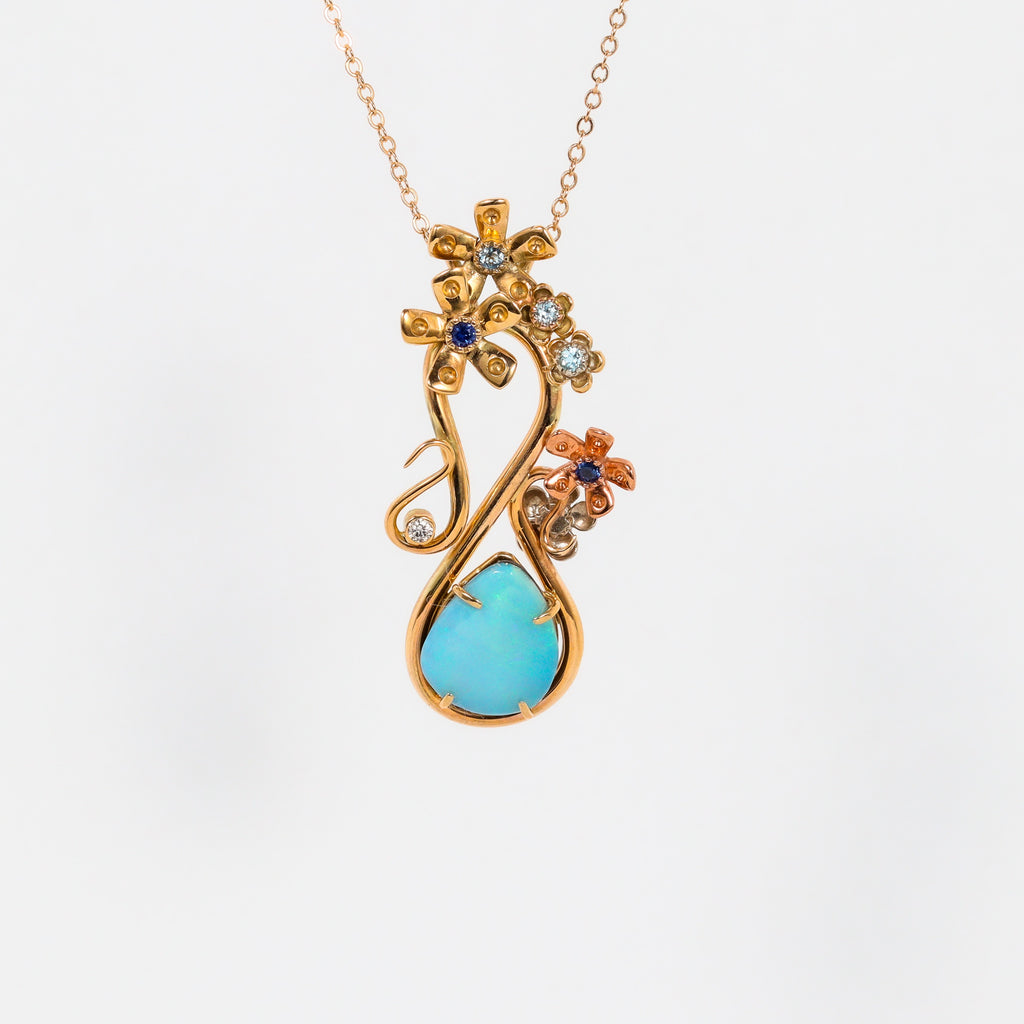Leon Bakers Opal "Wild Flower Season" Pendant