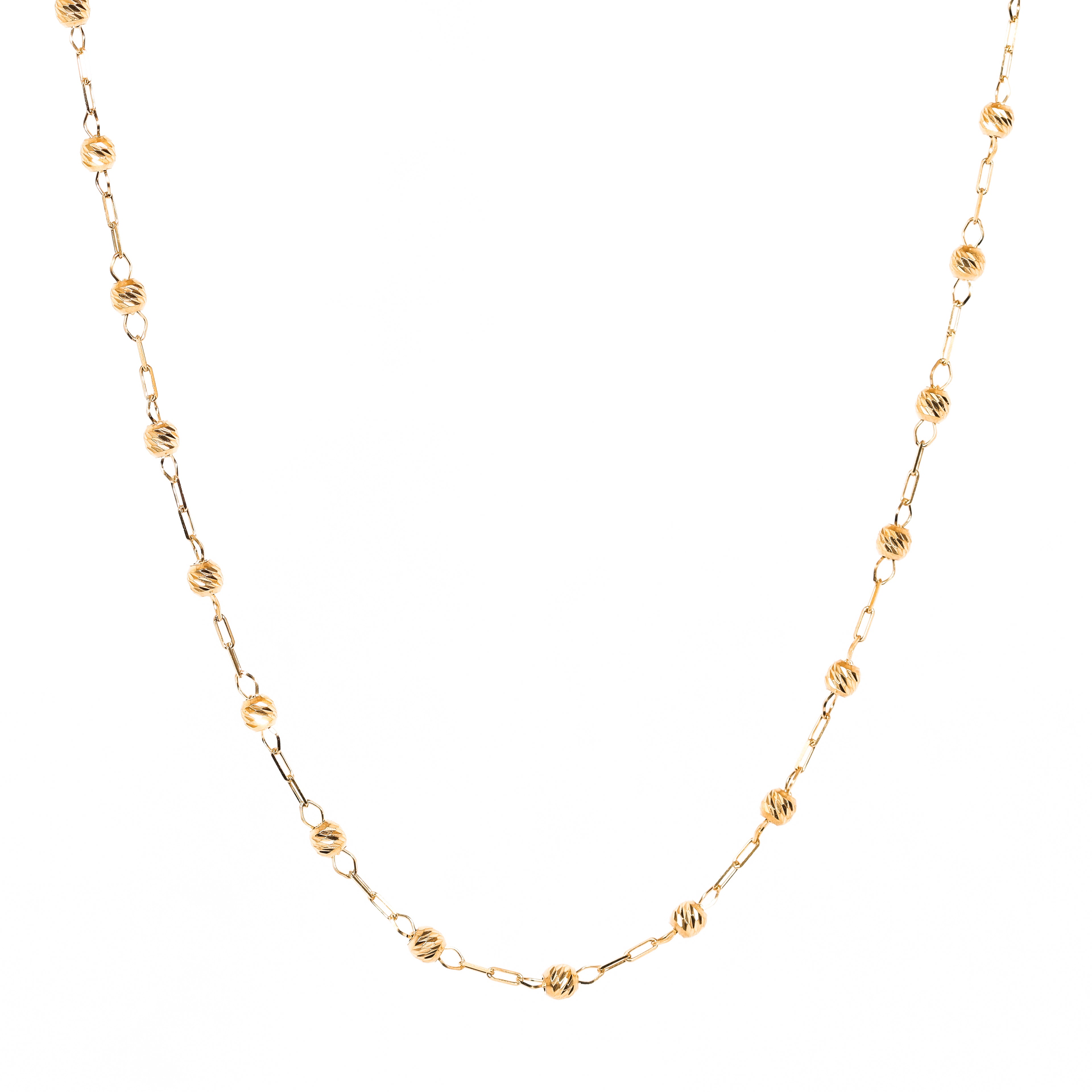 Leon Baker - 9ct Yellow Gold Paperclip Necklace