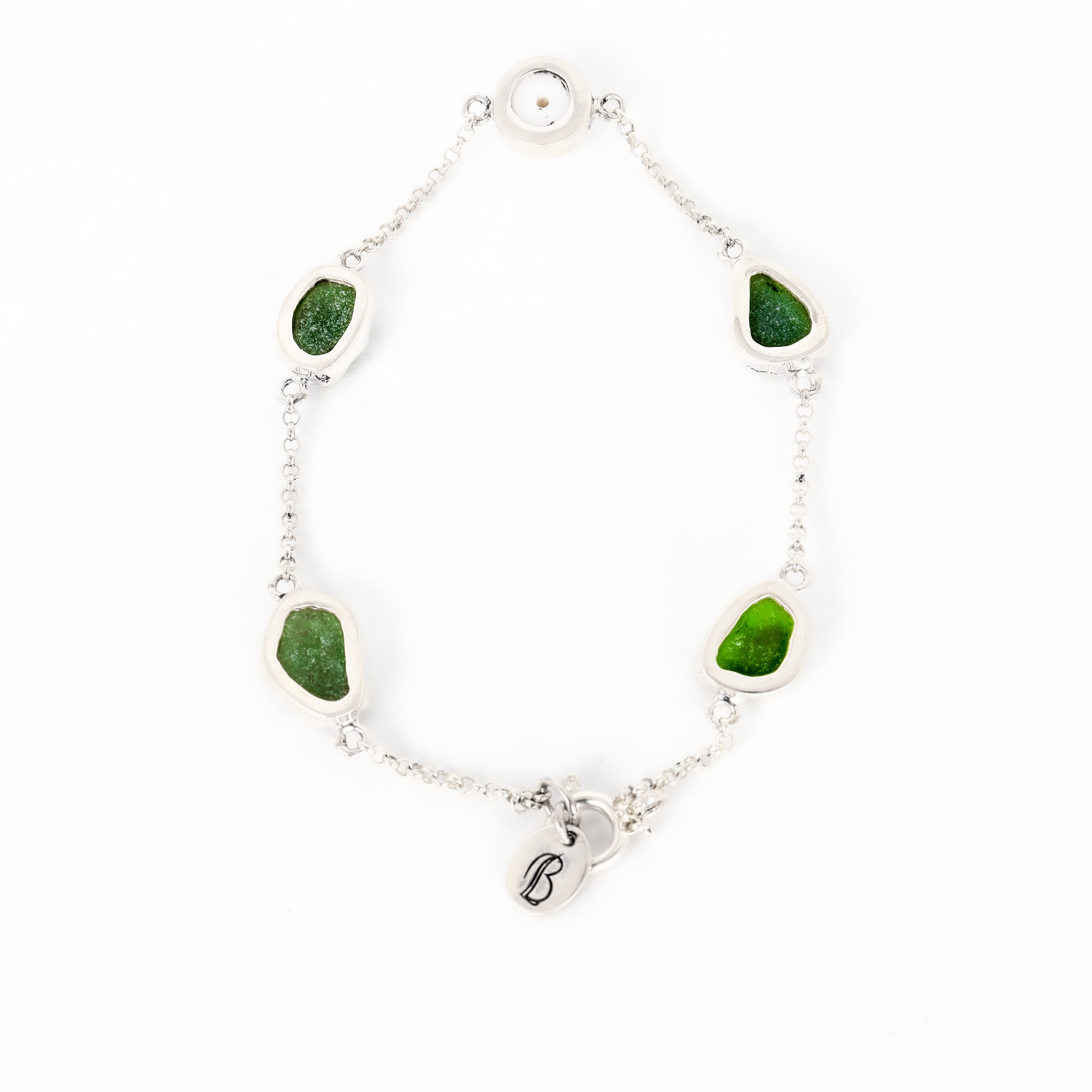 Coral Bay Jewels - Sterling Silver Pearl & Sea Glass Bracelet