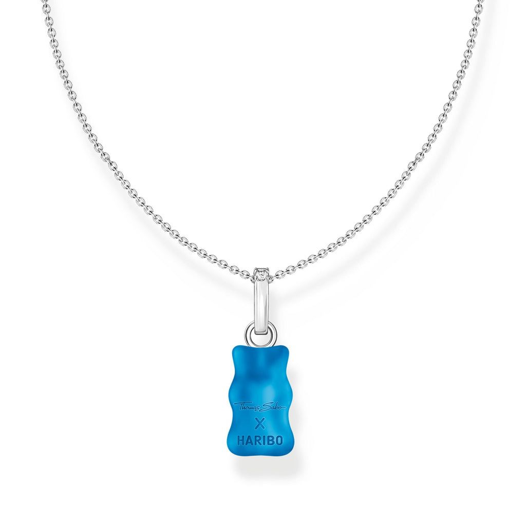 THOMAS SABO Necklace with blue goldbears pendant and zirconia