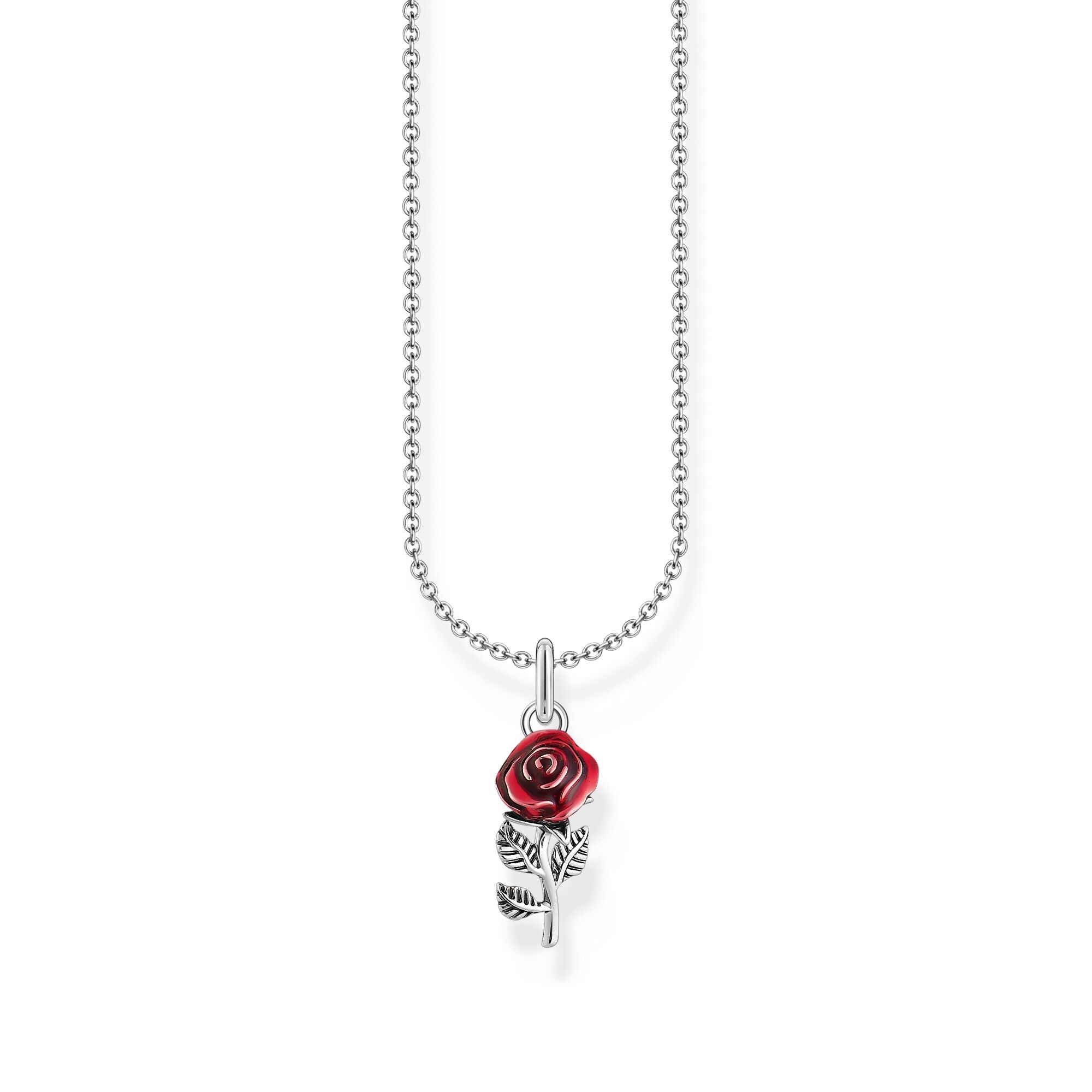 THOMAS SABO Necklace with red rose pendant