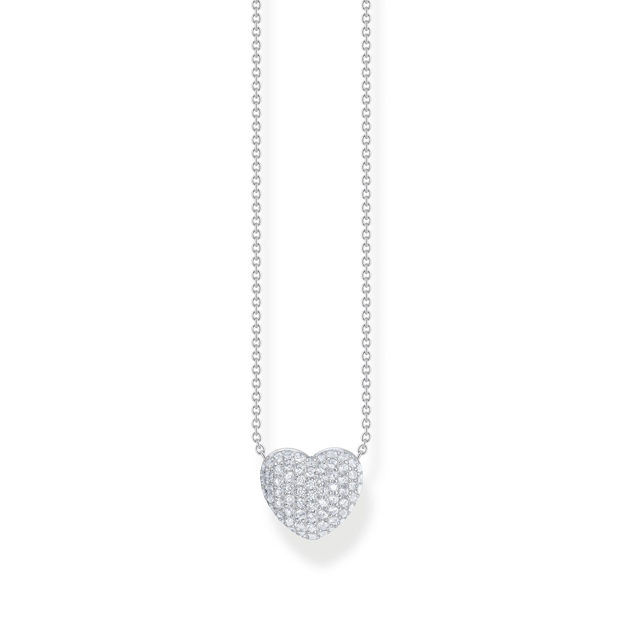 THOMAS SABO Necklace with heart pendant and white zirconia