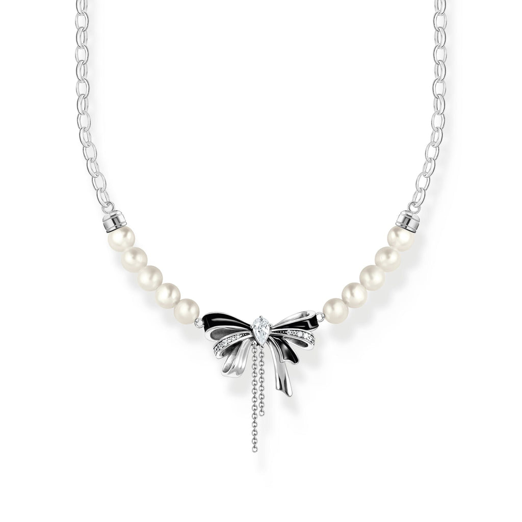THOMAS SABO Romance bow necklace with freshwater pearls