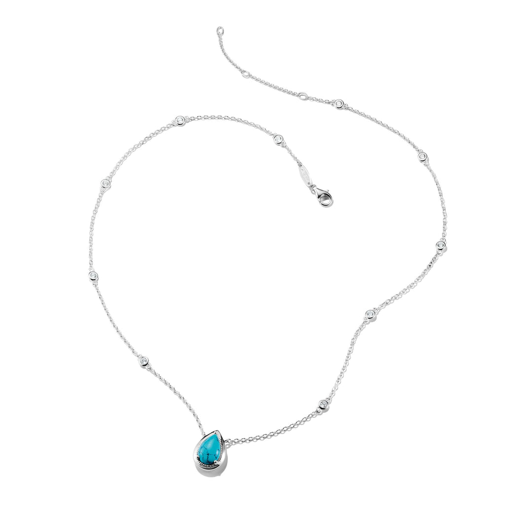 THOMAS SABO Necklace with Turquoise Teardrop Stone