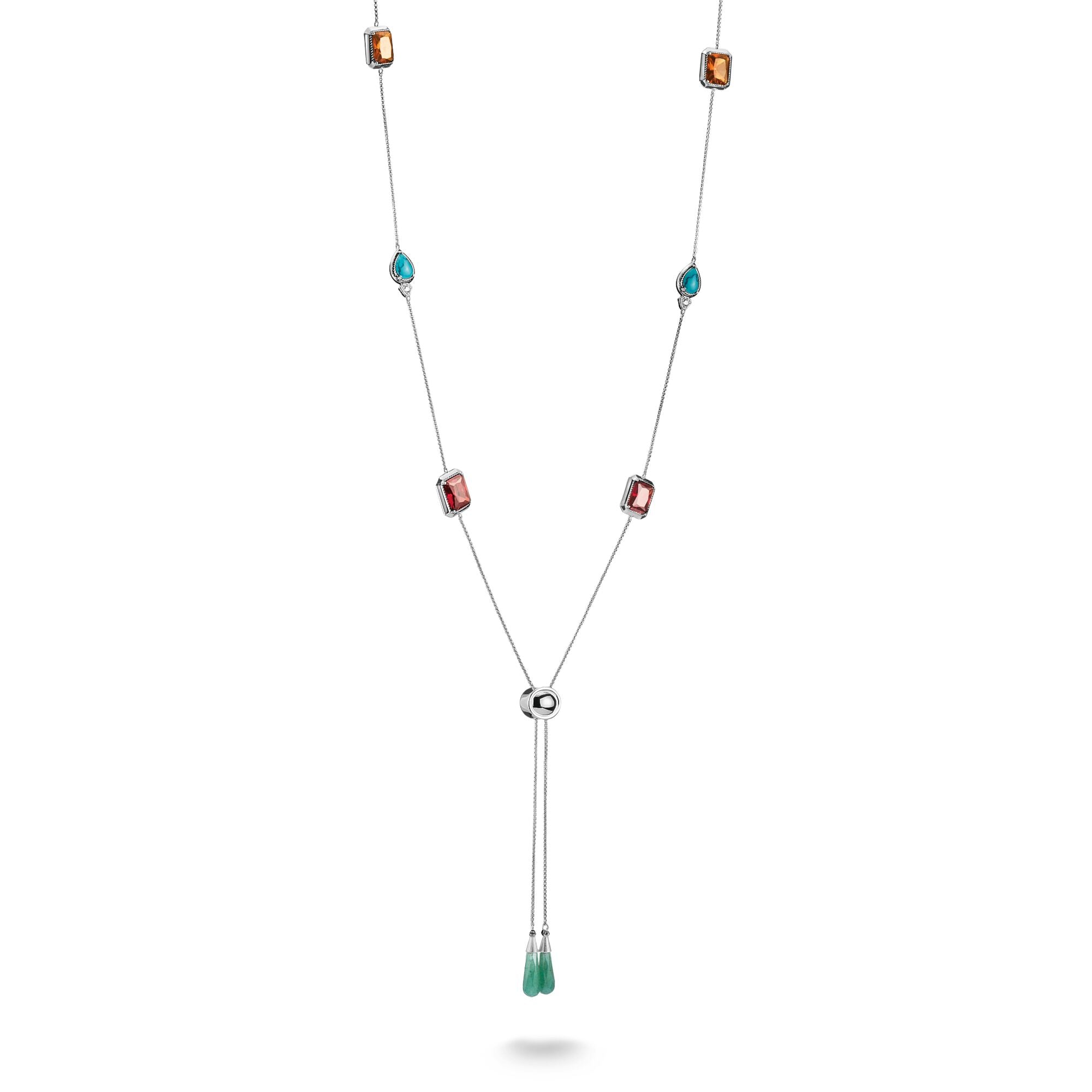 THOMAS SABO Elyndra Necklace with Multi-coloured Stones
