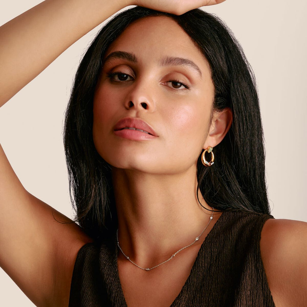 THOMAS SABO Necklace with White Zirconia Stones