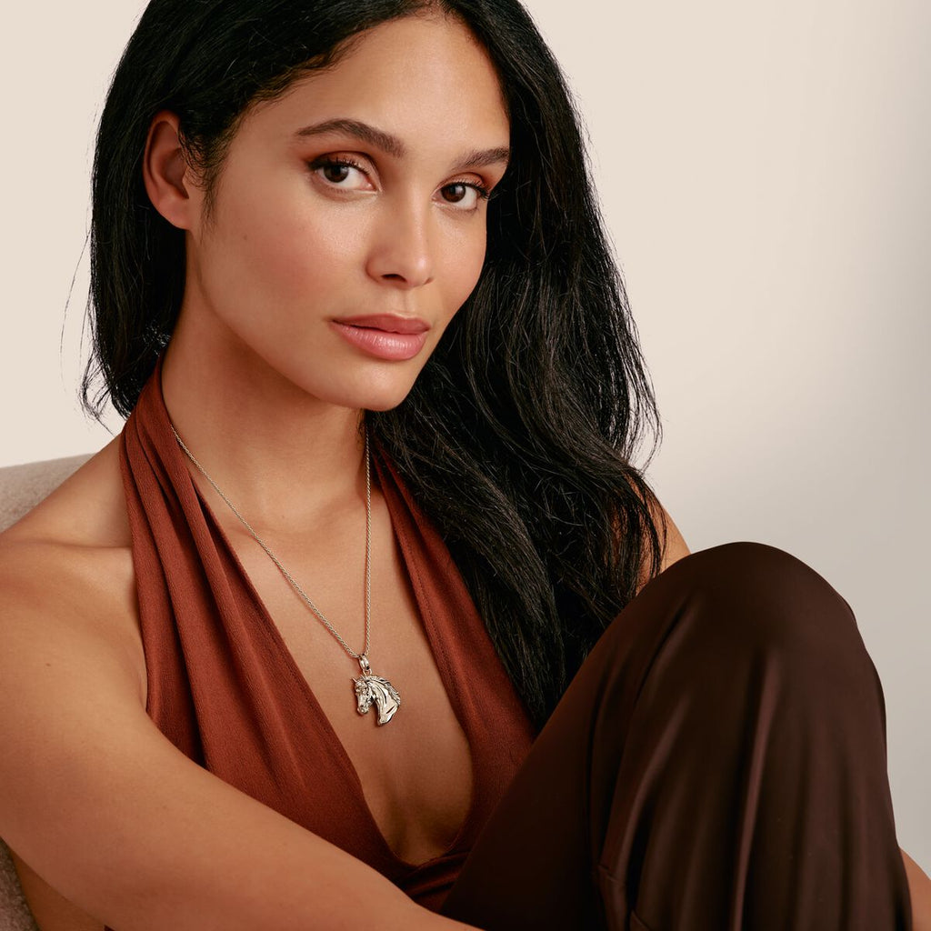 THOMAS SABO Horse Head Necklace with Zirconia