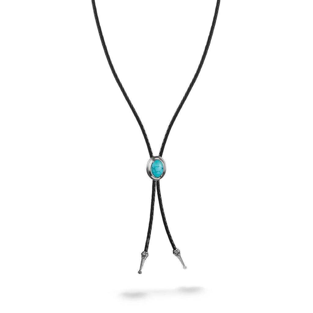 THOMAS SABO Leather Necklace with Turquoise Stone