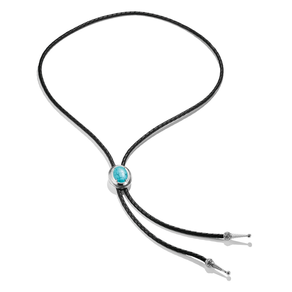 THOMAS SABO Leather Necklace with Turquoise Stone