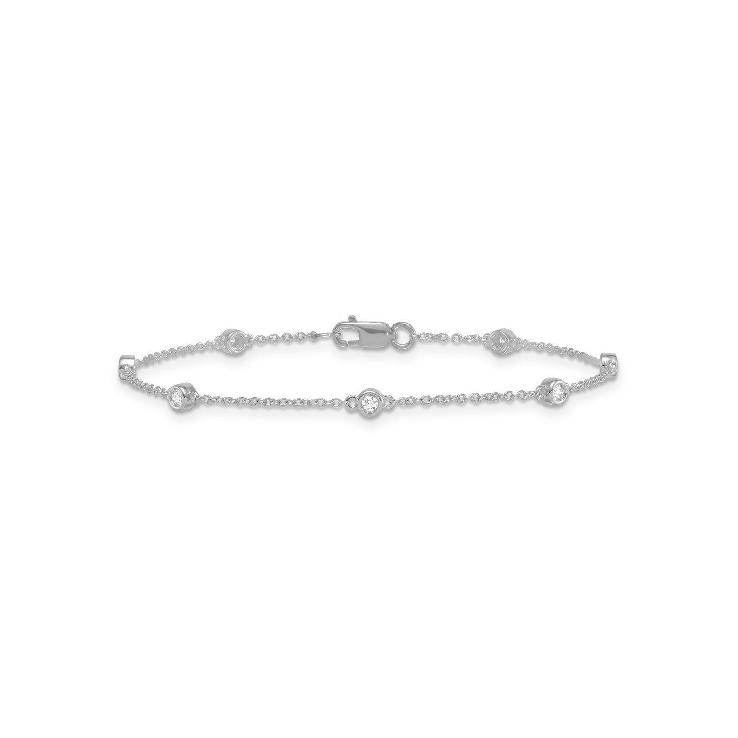0.15ct Lab Grown Diamond Bracelet in 9K White Gold