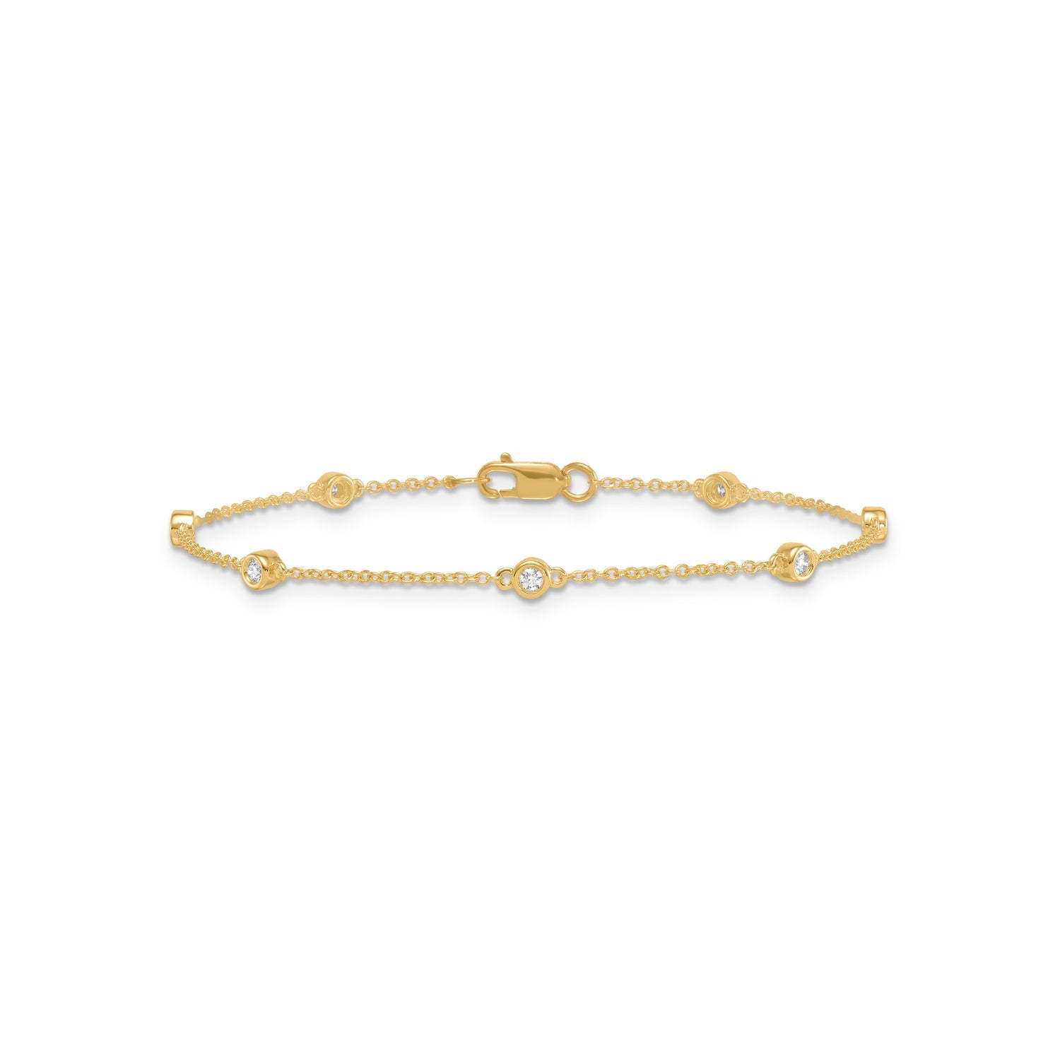 0.15ct Lab Grown Diamond Bracelet in 9K Yellow Gold