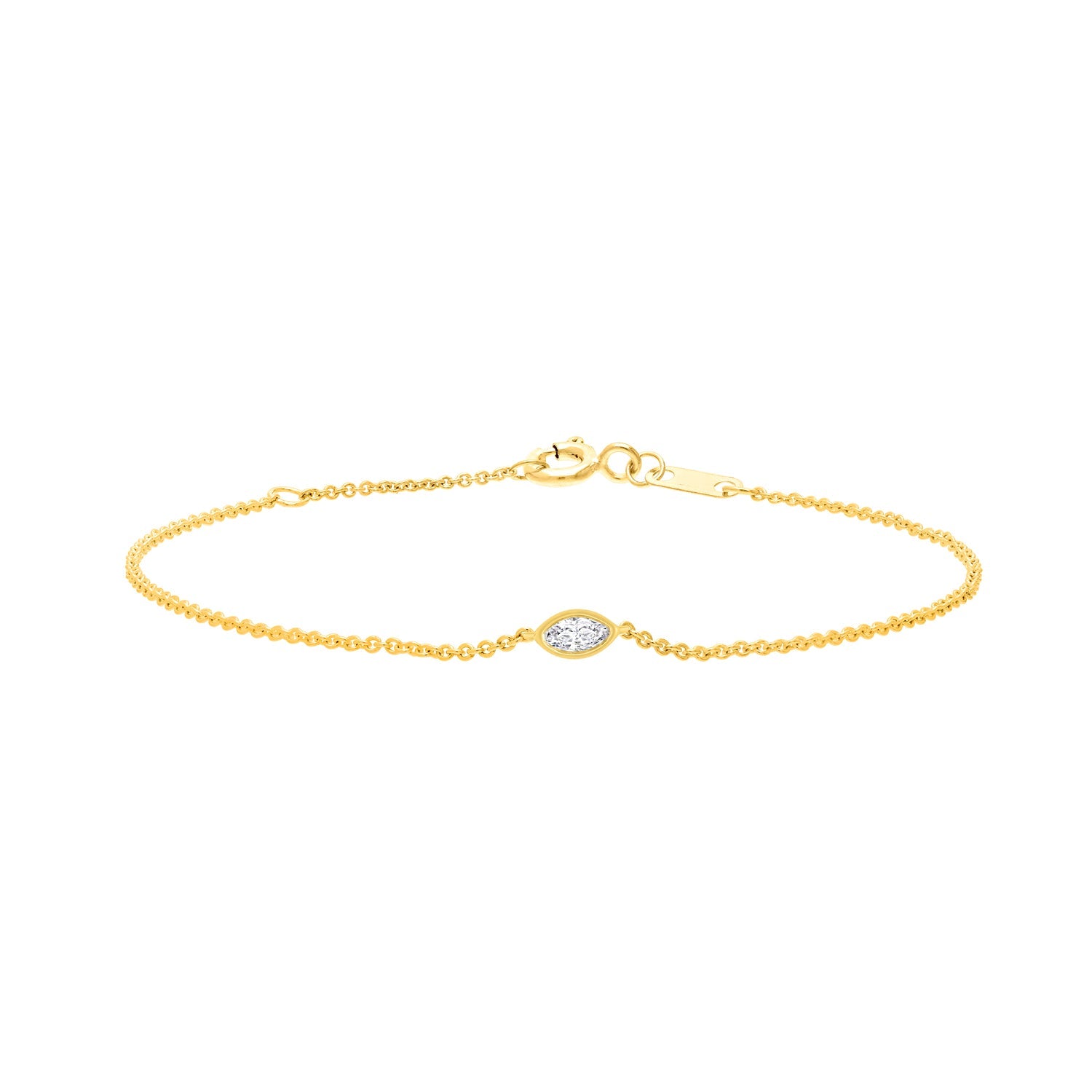 0.15ct Lab Grown Diamond 16-18cm Bracelet in 9K Yellow Gold