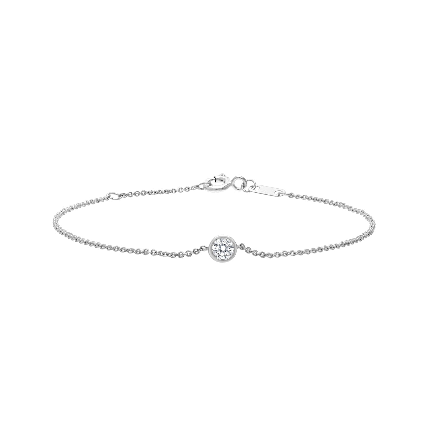 0.15ct Lab Grown Diamond 16-18cm Bracelet in 9K White Gold